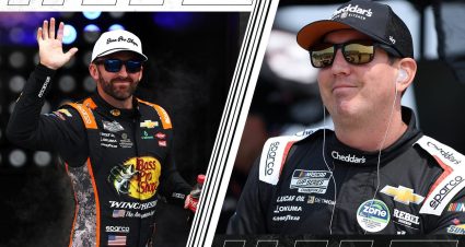 Austin Dillon and Kyle Busch in side-by-side graphic