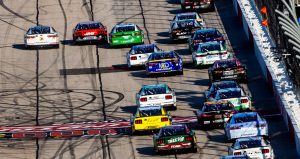NASCAR Cup Series cars race at COTA.