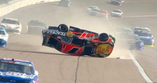 Kvapil flips on Lap 2, red flag out at Kansas