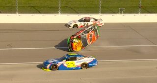 Replay shows wild Kvapil wreck at Kansas