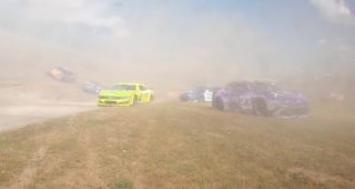 In-car camera: Logano in the thick of the ‘Big One’