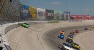 Gibbs hits the wall in Stage 2 after mix-up with Preece