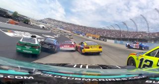 In-car, replays show massive early All-Star wreck