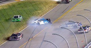 Replays show Reddick, Elliott crash after the checkered flag