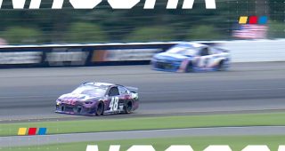 Bowman turns Larson’s last-lap flat into 2021 Pocono victory