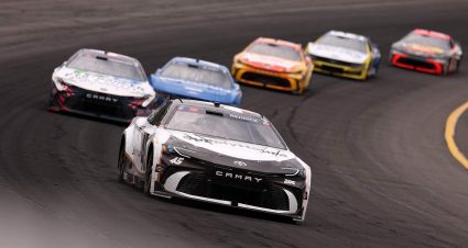 William Byron smiles on pit road at Pocono Raceway
