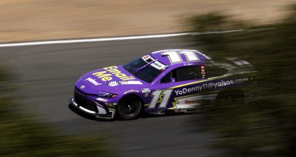 Tyler Reddick looks ahead while wearing sunglasses as he gets ready for driver intros on June 28, 2026 at Sonoma Raceway.