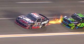 Sparks fly: Allgaier wins thrilling overtime at EchoPark