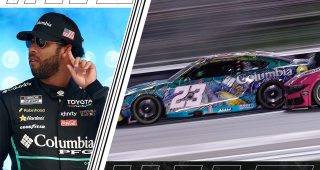 Bubba Wallace penalized on final lap at EchoPark