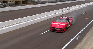 Preece has left-rear tire go down during Indy practice