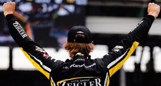 Hocevar ecstatic after claiming Brickyard 400 pole