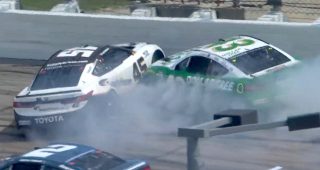 Watch it unfold: Reddick loses control, Jones takes hard hit