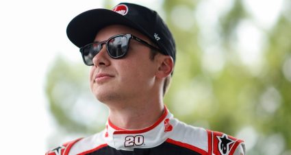 Christopher Bell looks on at Indianapolis Motor Speedway.