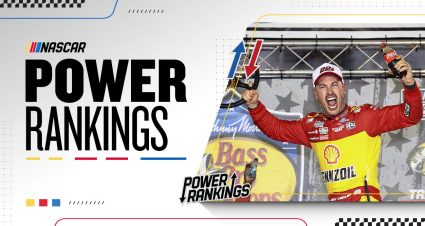 A Power Rankings graphic depicting Joey Logano.