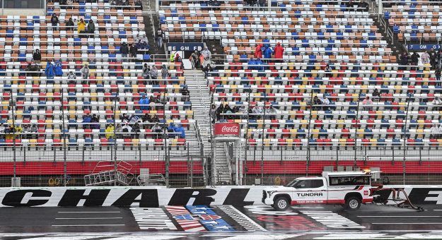 air dryer dries the track at charlotte motor speedway