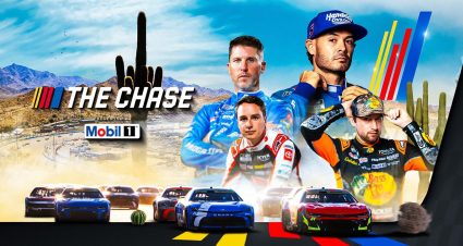 The Cup Series field rolls to the start/finish line at Phoenix Raceway in March 2026